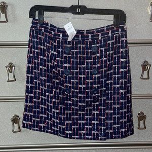 Navy winter wool LOFT skirt